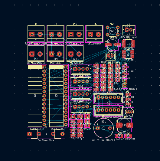 Actual early KiCad mainboard layout from 1 August 2026